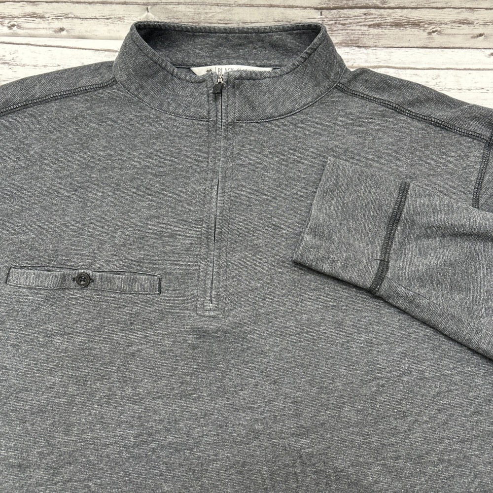 Black Clover Sweater Mens Size Large Dark Gray Pullover 1/4 Zip Golf Performance